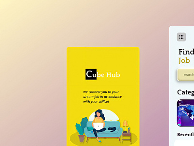 Cube Hub apps branding creative design figma illustration jobs typography ui