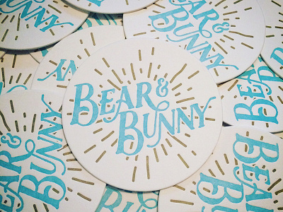 Personal Coasters alcohol bear beer bunny coasters lettering letterpress personal type typography