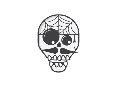 Sugar Skull halloween illustration skull spider web sugar skull