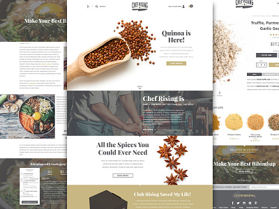 E-commerce Site chef food ui ux web design website