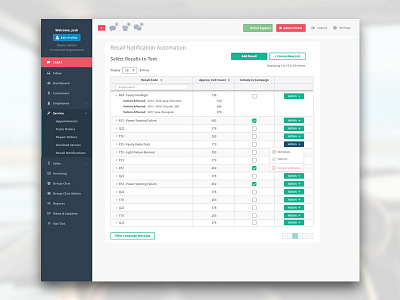 Dashboard - Recalls adobe xd buttons dashboad dashboard design ui ux