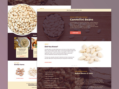 CannelliniBeans.com Update beans food ui ux web design website