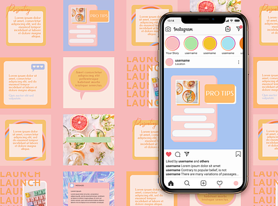 Fun Instagram Templates branding design fun identity design instagram instagram template pastels social media