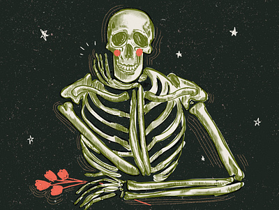 Skeleton Illustration design freelance illustrator illustration procreate artist skeleton skeleton illustration