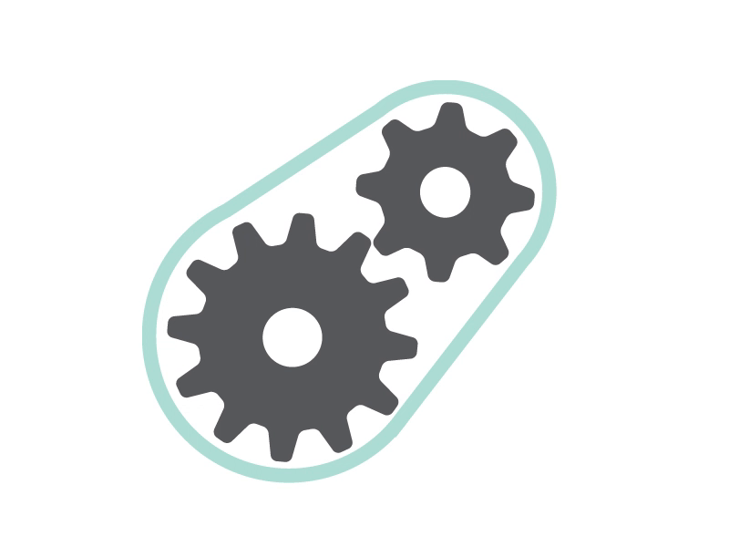 Gears animation css svg