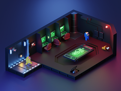 Admin 3d 3d art among us blender blender3d illustration isometric low poly lowpoly