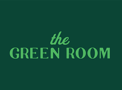 the Green Room brand studio branding branding and identity branding concept branding design food brand food branding green logo house plant plant plant shop primary logo retro typography