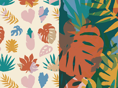 Tropical Pattern Design abstract pattern brand identity brand pattern fabric design fabric pattern illustrated pattern illustration kids pattern pattern pattern art pattern design pattern designer plant pattern plants textile tropical pattern