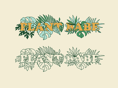 plant babe jungle typography