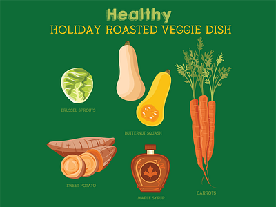 Holiday Roasted Veggies Illustration