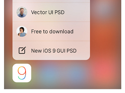 iOS 9 Gui PSD Resource apple ios9 iphone psd resource vector