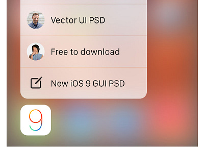 iOS 9 Gui PSD Resource