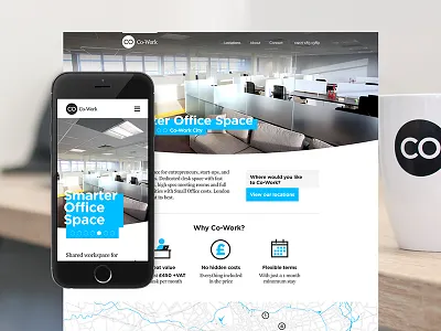 Co-Work button design ui ux web website