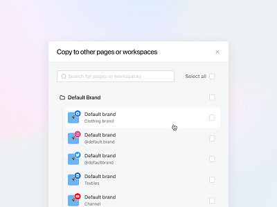 Copy modal redesign modal planable product design ui