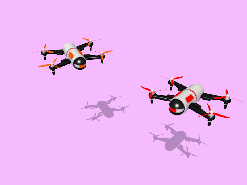 Drone Watch 3d c4d drones gif loop motion graphics