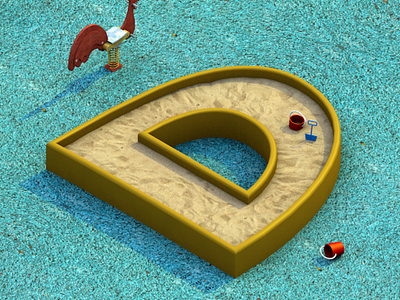 36 Days of type - D 36days d 36daysoftype 3d c4d challenge letter