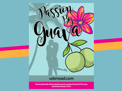 Passion mead label design illustration label mead vector