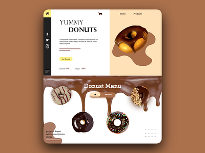 Donut Website design concept adobexd app front end development icon illustration uidesign uxdesign web webdesign website