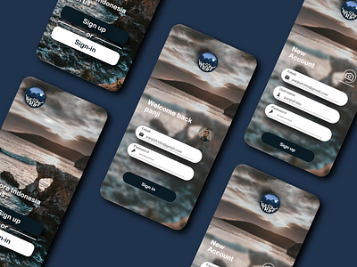 Login and Sign up travel app design adobexd app design front end development ui uidesign ux uxdesign webdesign webdevelopment