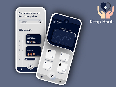 App-Keep-Health 3d adobexd animation app branding covid covid 19 design front end development graphic design health illustration logo motion graphics ui uiapp uidesign uxdesign webdesign webdevelopment