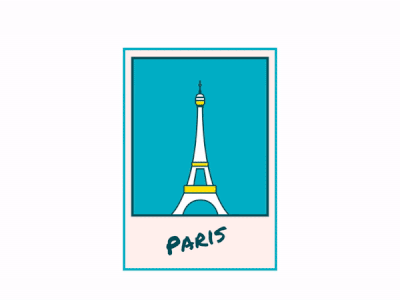 Paris bing calendar graph journey polaroid search studio91 travel ux
