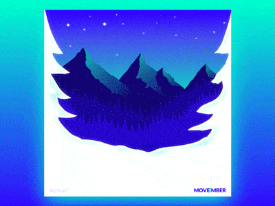 Falling Star in mountain nightscape 2danimation aftereffects day 1 illustration lyrical motion animation motion art motion graphics mountainscape movember nightscape