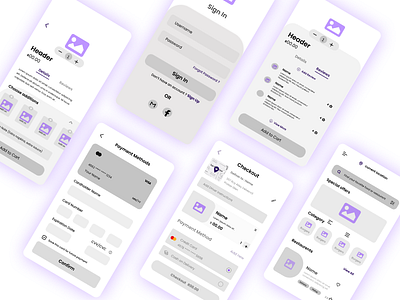 Food Delivery Wireframe