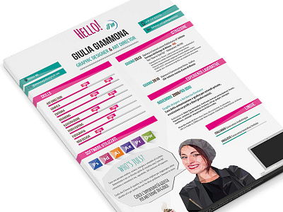 Hello! I'm Giulia! cv graphic illustration personal