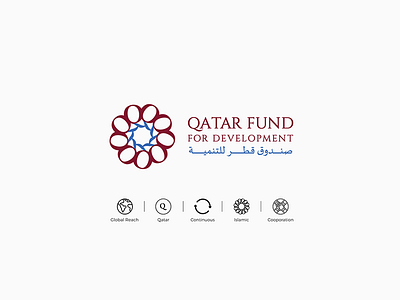 Qatar Fund brand design foundation fund islamic logo