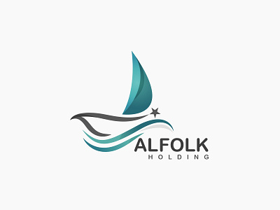 Alfolk logo boat company design logo sea