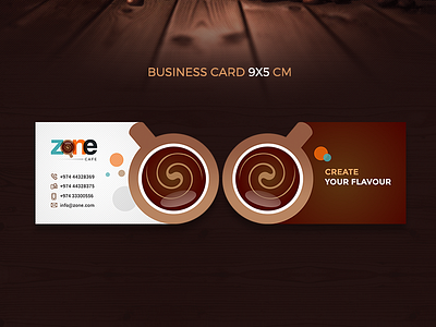 Zone Cafe brand business card cafe creative design illustrator logo