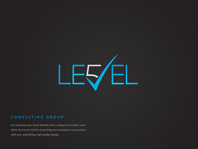 Level 5 company consultant creative group logo simple