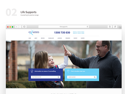 Life Supports counselling website design web webdesigner website website concept website creator website design