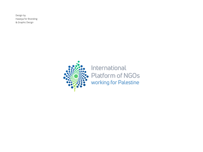 International Platform of NGOs working for Palestine connection creative international logo map