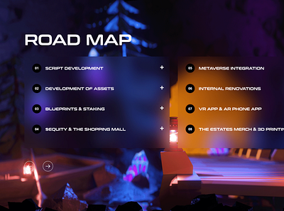 Webflow 3D NFT Road Map 3d web 3d website web development webflow webflow developer website design website uiux