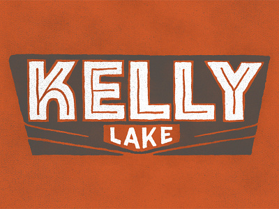 Kelly Lake ak hand written lake motel sign type