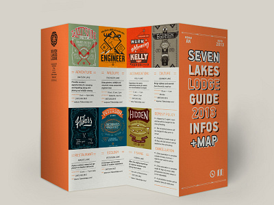 Seven Lakes Lodge Leaflet lakes leaflet mockup