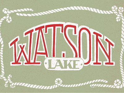Watson Lake canoeing kayaking lettering rope
