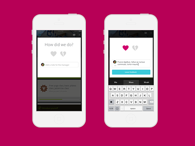 Feedback feedback form hearts mobile