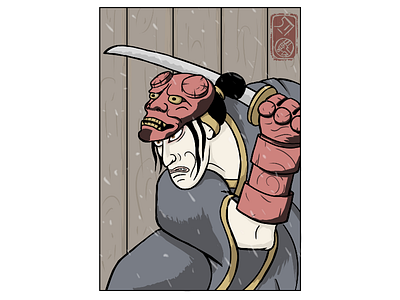 Hellboy Ukiyo-e Portrait