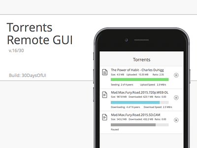 Torrent Remote GUI