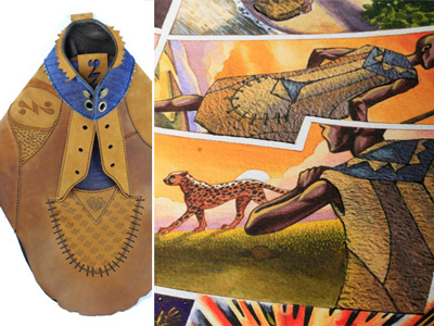 "The Origins" Comic Ideas 27 africa cheetah clothes collaboration comic comic book drawing fashion hand drawn hand made illustration leather print shoes sneakers society27