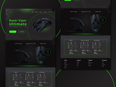 Razer-Viper-Ultimate-with-Charging-Dock-Black Landing Page graphic design land landing page ui website