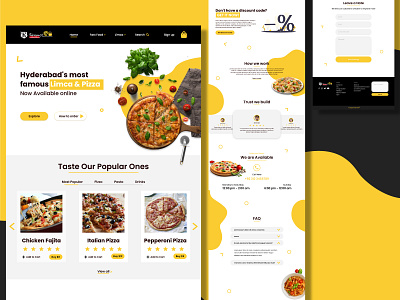 Kareem Pizza 🍕 Food Website UI Design ✨ 3d food graphic design pizza ui ux web design website