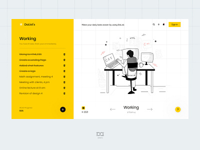 Landing Page ~ DoList's dolist figma landing design landingpage login login design login page sign in sign in page todolist ui ux ui ux design web website