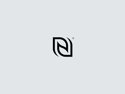 N — Organic letter logo design