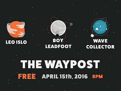 Wave Collector, Boy Leadfoot, LEO ISLO – Show Poster