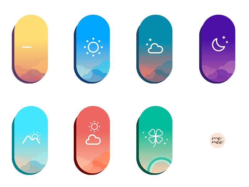 Daily Greetings animated icons good afternoon good bye good day good evening good luck good morning good night greetings icon set icons design lottie animation lottiefiles motion design motion graphics ui design uiux vector graphics vector illustration weather icon