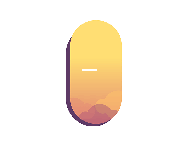 Good Morning Animated Icon 2d animation flat design good morning gradient color gradient design lottie animation mobile app design mobile ui motion design sun icon sunrise ui design weather icons weather widget yellow