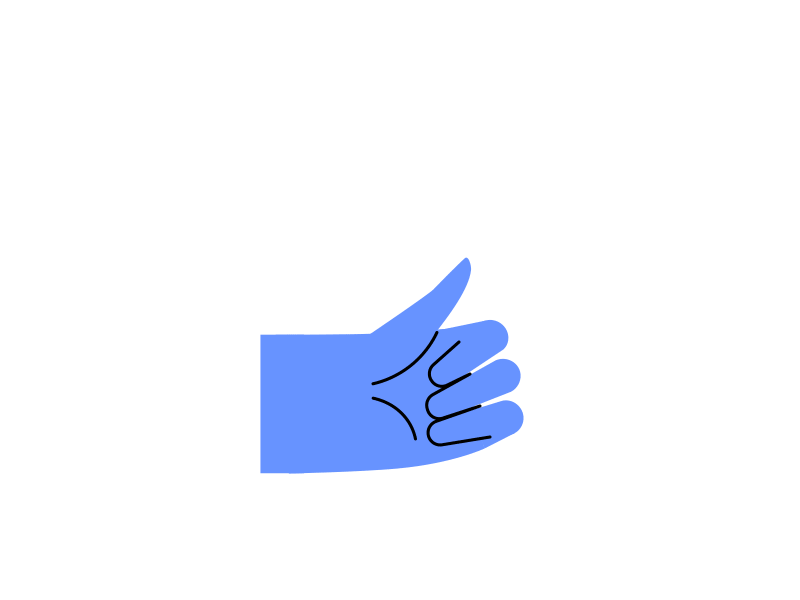 Thumbs Up 4 fingers animated sticker blue hand emoji favourite four fingers gif animation good job hand emoji hand gestures hand icon like lottie animation lottiefiles motion design nice sticker set thumbs up well done